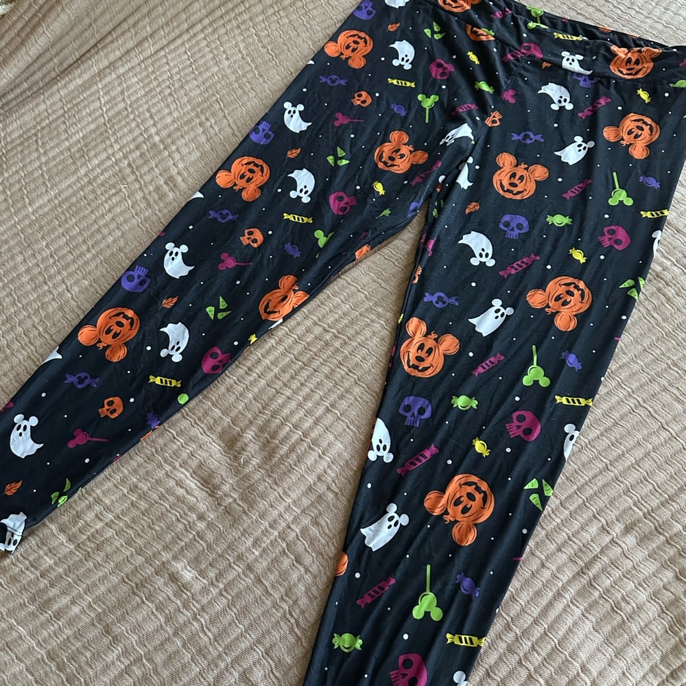 Disney Black and Orange Halloween Leggings